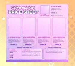 commission-price-guide-template