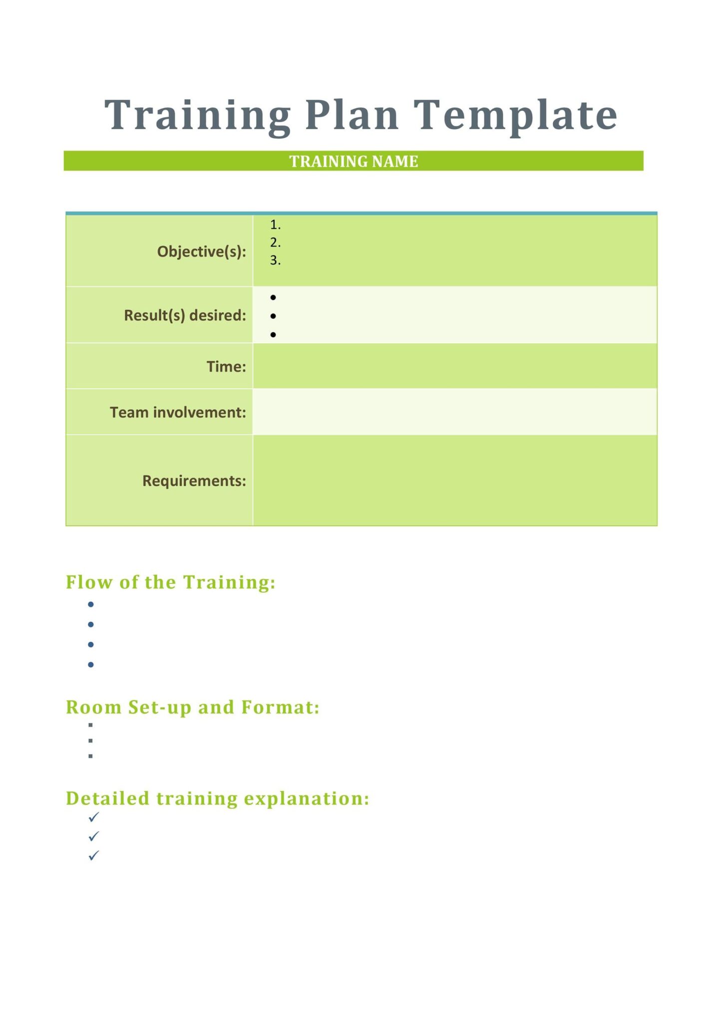 Free Training Guide Template