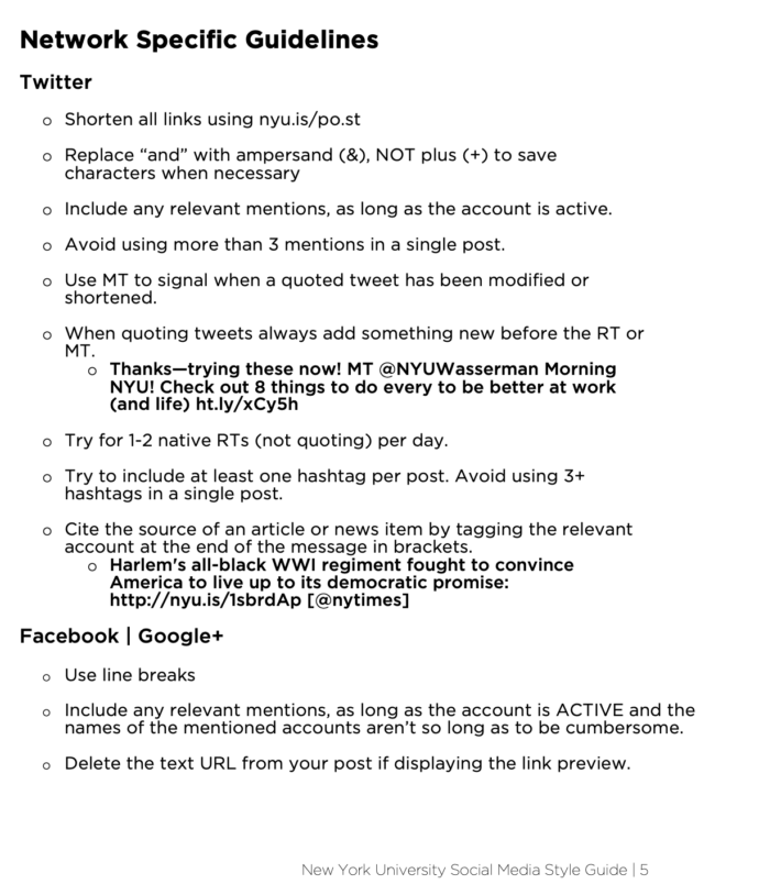 Training Style Guide Template