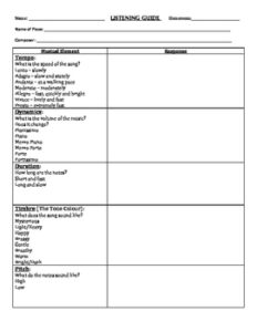 music-listening-guide-template