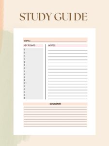 printable-study-guide-template