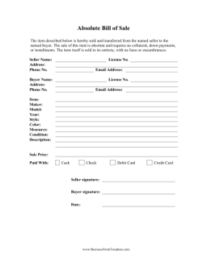 absolute-bill-of-sale-template