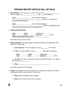 auto-bill-of-sale-virginia-template