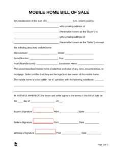 bill-of-sale-mobile-home-template