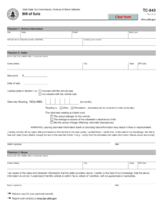 bill-of-sale-utah-template