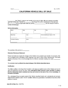 california-car-bill-of-sale-template