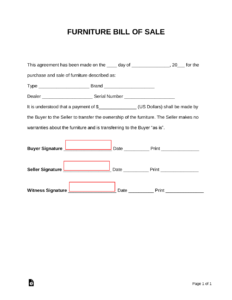 furniture-bill-of-sale-template