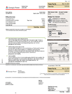 georgia-power-utility-bill-template