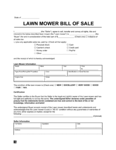 lawn-mower-bill-of-sale-template
