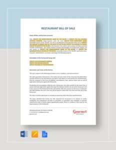 restaurant-bill-of-sale-template