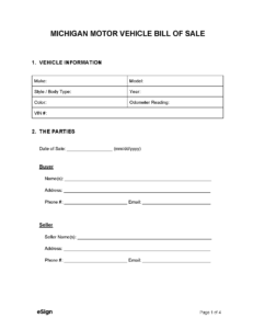 vehicle-bill-of-sale-michigan-template
