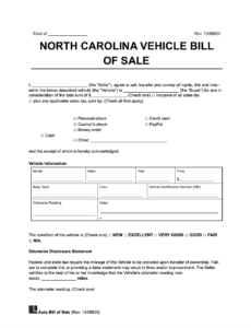 vehicle-bill-of-sale-nc-template
