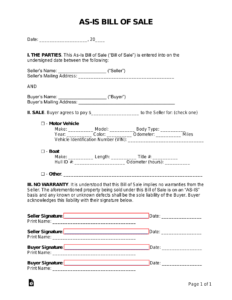 vehicle-bill-of-sale-no-warranty-template