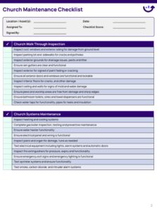 Church Building Maintenance Checklist Template church-building-maintenance-checklist-template