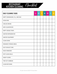 Daily Kitchen Cleaning Checklist Template daily-kitchen-cleaning-checklist-template