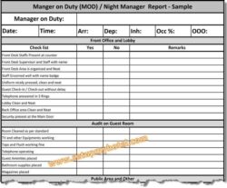 manager-on-duty-checklist-template