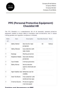 personal-protective-equipment-checklist-template