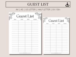 Bridal Shower Guest List Template bridal-shower-guest-list-template