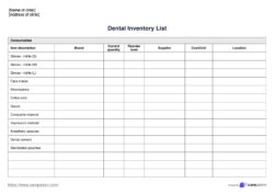 dental-office-supply-list-template