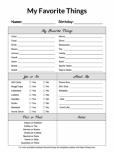 employee-favorite-things-list-template
