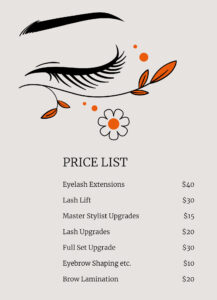 eyelash-extension-price-list-template