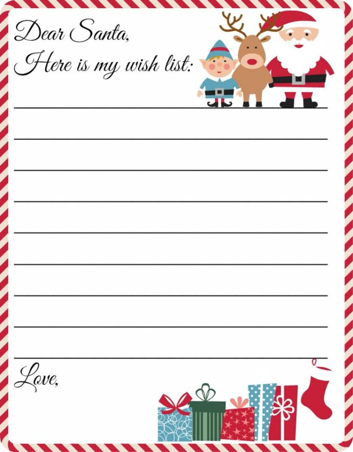Image 7 for Father Christmas Wish List Template