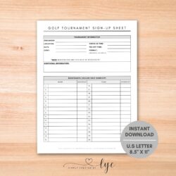 golf-tournament-team-list-template