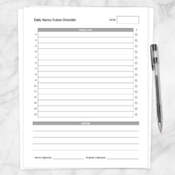 Nanny To Do List Template nanny-to-do-list-template