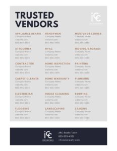 Real Estate Vendor List Template real-estate-vendor-list-template