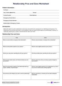 Relationship Pros and Cons List Template relationship-pros-and-cons-list-template
