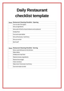 restaurant-to-do-list-template