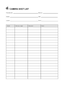 Video Production Shot List Template video-production-shot-list-template