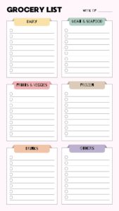 Weekly Grocery Shopping List Template weekly-grocery-shopping-list-template