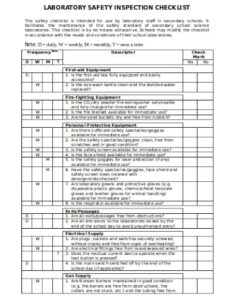 laboratory-safety-audit-checklist-template