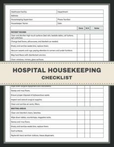 patient-room-maintenance-checklist-template