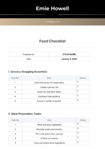 pre-event-food-checklist-template
