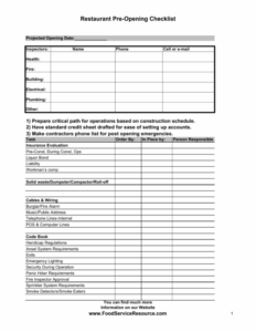 Restaurant Pre Opening Checklist Template restaurant-pre-opening-checklist-template