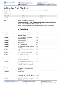 Truck Pre Start Checklist Template truck-pre-start-checklist-template