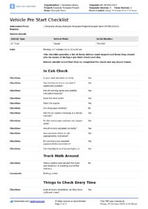 Vehicle Pre Start Checklist Template vehicle-pre-start-checklist-template