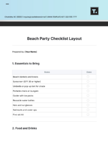 beach-vacation-event-checklist-template