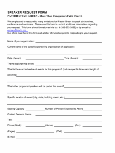 church-guest-speaker-checklist-template