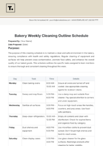 Cleaning Checklist Template for Baking Facility cleaning-checklist-template-for-baking-facility