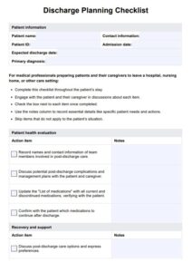 discharge-checklist-template-for-case-managers
