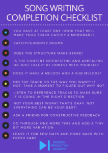 finishing-a-song-checklist-template