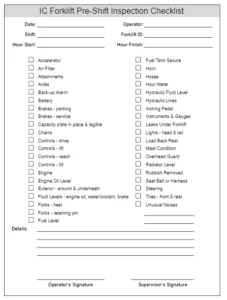 Forklift Pre Inspection Checklist Template forklift-pre-inspection-checklist-template