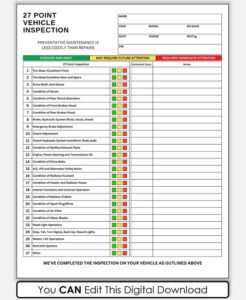 Full Car Service Checklist Template full-car-service-checklist-template